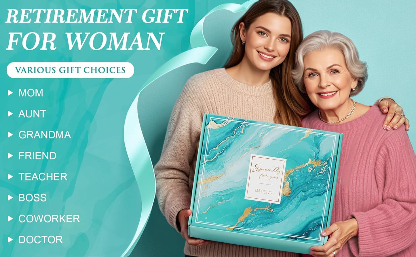 Happy Retirement Gift for Woman 2025, Cool Retirement Gifts for Women Coworkers, Funny Retired Gifts Idea for Women Teacher Nurse Retirees Boss Friends Mom Grandma, Farewell Leaving Gift with Blanket