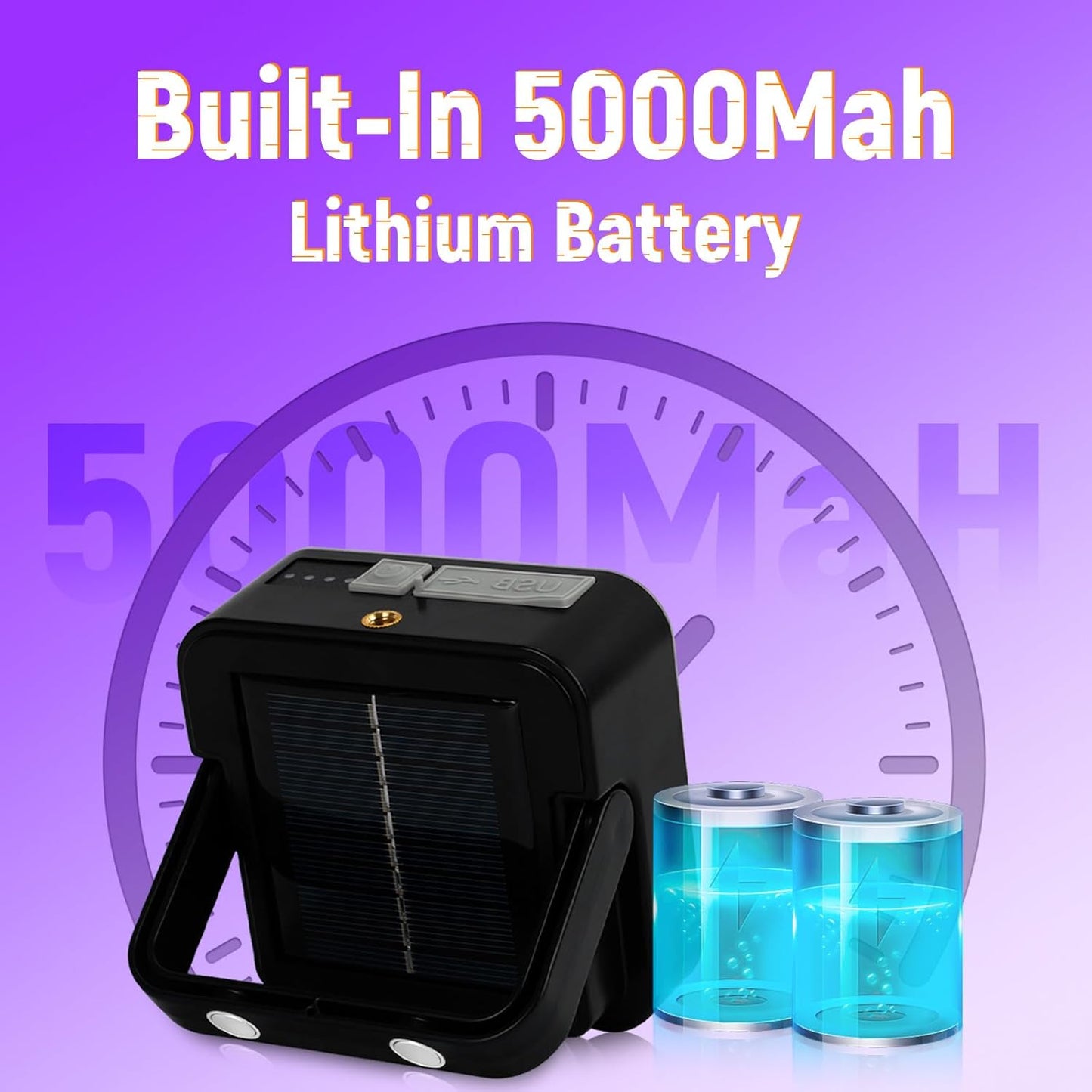 LED Black Ligh,Rechargeable 5000mAh 120 UV led, IP65 Waterproof & Magnetic, Long Runtime Ultraviolet Light for Neon Glow Party, Halloween, UV Posters, Body Paint, Fluorescent Art