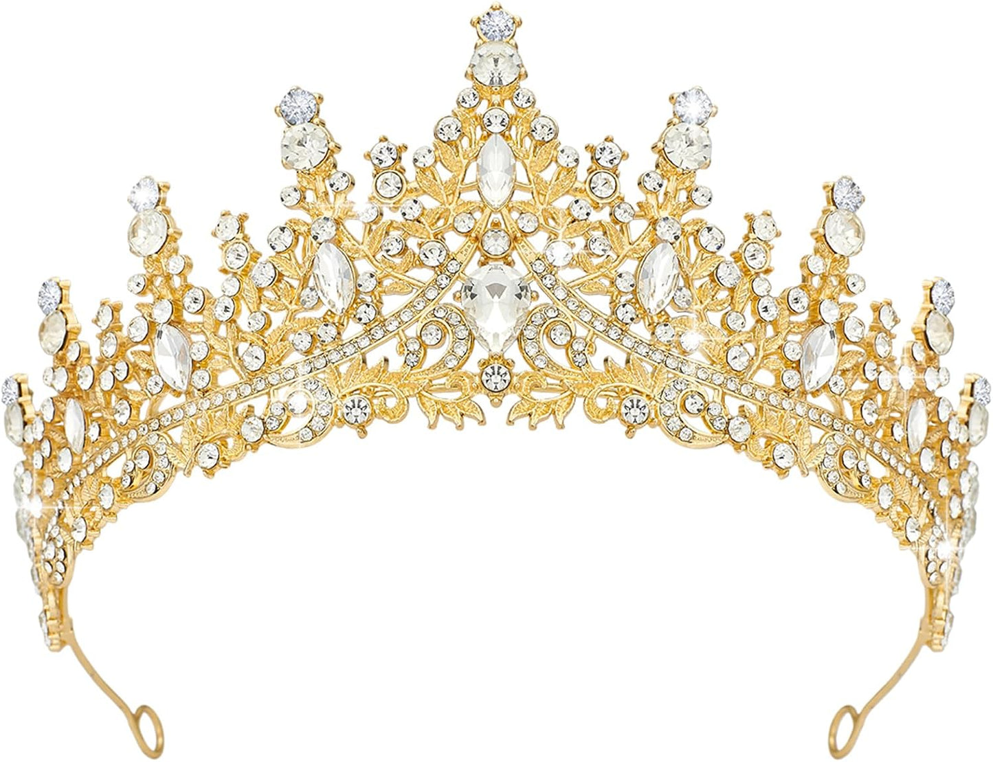 Crystal Tiaras & Crowns for Women, Bride Royal Queen Headband Princess Headpieces for Birthday Cake Crown & Prom Pageant Party