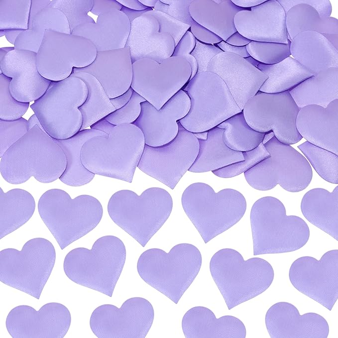 ONLYKXY 200Pcs 3.5cm Big Sponge Confetti Decor Glitter Flower Heart Shape Petals Table Decoration for Wedding Party Valentine's Day Scatter Ponge Petal Confetti (Purple)