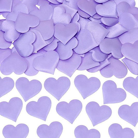ONLYKXY 200Pcs 3.5cm Big Sponge Confetti Decor Glitter Flower Heart Shape Petals Table Decoration for Wedding Party Valentine's Day Scatter Ponge Petal Confetti (Purple)