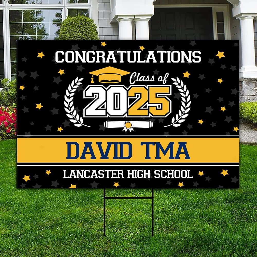 Personalized Graduation Yard Signs, Class of 2025 Sign, Graduation Senior Sign 2025, Graduate Yard Sign, Graduation Decorations Sign, High School Grad, College Graduation Sign #4