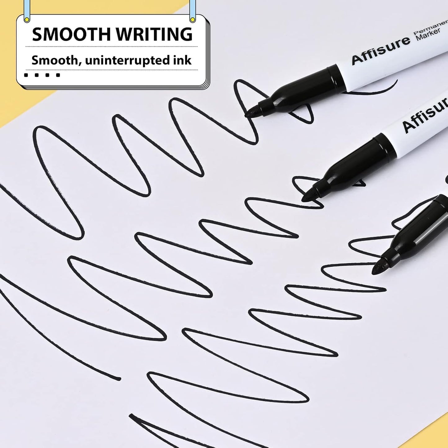 Permanent markers, 100 packspermanent markers bulk, quick dryingin one second, waterproof, smooth, noteasy to erase, durable, can be markedon glass, tiles and cloth, office supplies