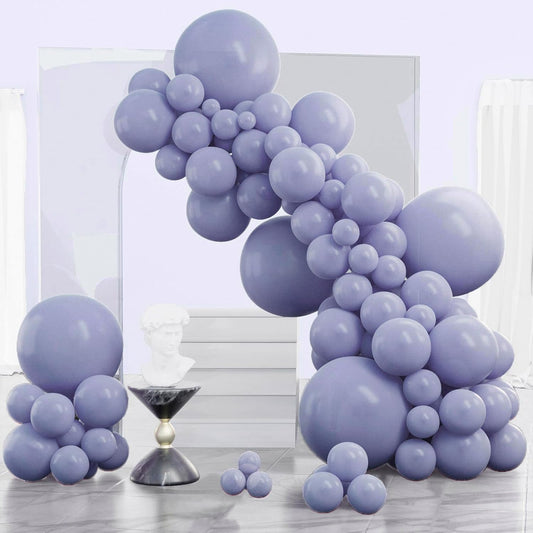 PartyWoo Dusty Blue Balloons 140 pcs Different Sizes of 18 12 10 5 Inch Boho Blue Latex Helium Balloon Arch Kit Garland for Graduation Wedding Baby Shower Birthday Party Decorations Blue-F16