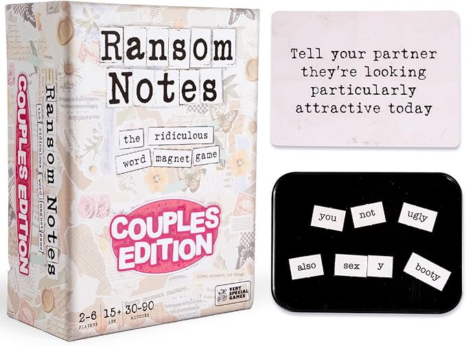 Ransom Notes Couples Edition - The Ridiculous Word Magnet Party Game, 3+ Players