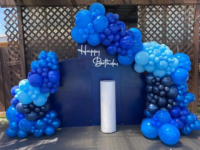 KBZVNAF Blue Balloons Latex Party Balloons - 50 Pack 12 inch Helium Matte Blue Balloons for Birthday Wedding Baby Shower Gender Reveal Party Decorations