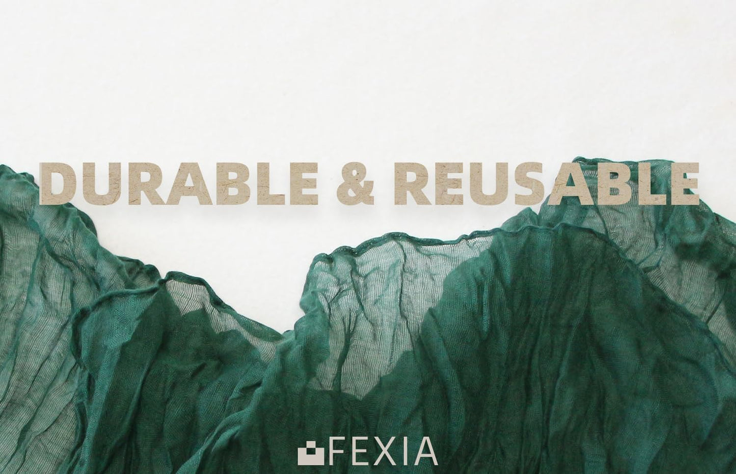 FEXIA 3 Pack Emerald Green Christmas Cheesecloth Table Runner 35x120 Inches for Baby Shower Decoration Gauze Rustic Table Runner Wedding Party Engagement Bridal Shower Decoration