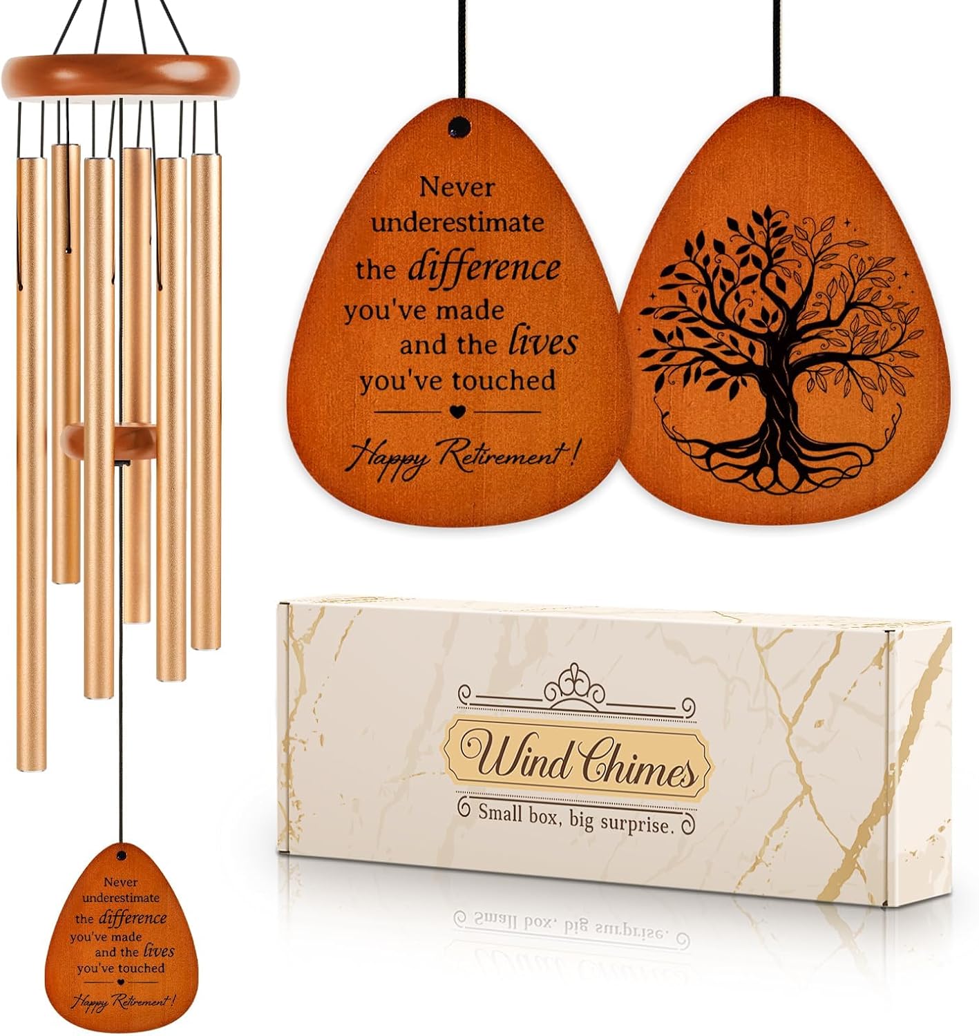 SteadStyle Retirement Gifts Wind Chime, Retirement Gift for Woman Men, Happy Retirement Gifts for Coworker, Nurse, Veterans, Teacher, Boss