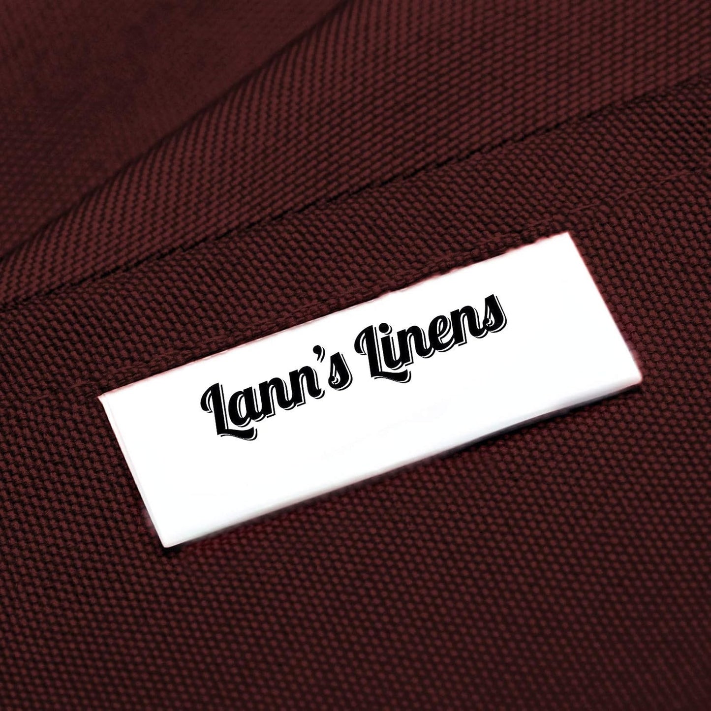 Lann's Linens - 120" Round Premium Tablecloth for Wedding/Banquet/Restaurant - Polyester Fabric Table Cloth - Burgundy