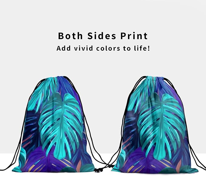 Nerxy Leaf Grip Bags for Gymnastics Tropical Leaves Grip Bag Botanical Drawstring Storage Bags