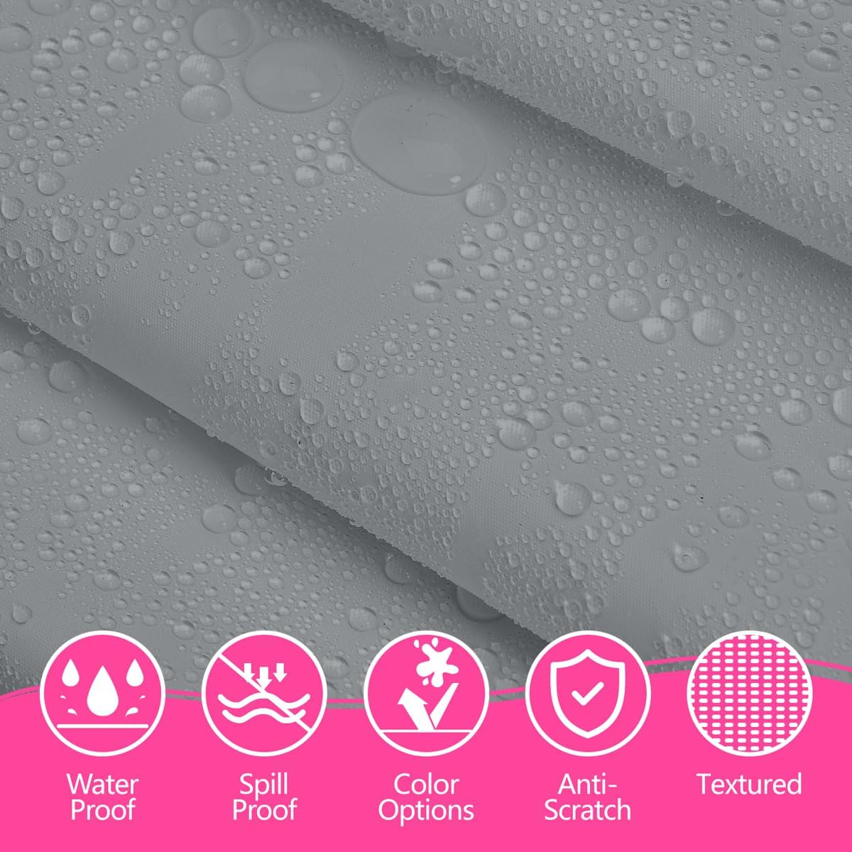Disposable Plastic Tablecloth Silver 54x108 Inch, 5-Pack Waterproof Rectangular Table Cover for Parties, Picnics, Dining Protection