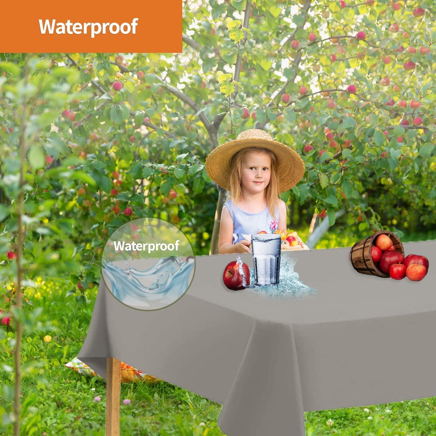 Silver Disposable Plastic Tablecloth for Rectangle Tables (48 Pack) Premium Decorative Table Cloths for Parties, Events & Weddings, Indoors & Outdoors, 54 x 108 inches