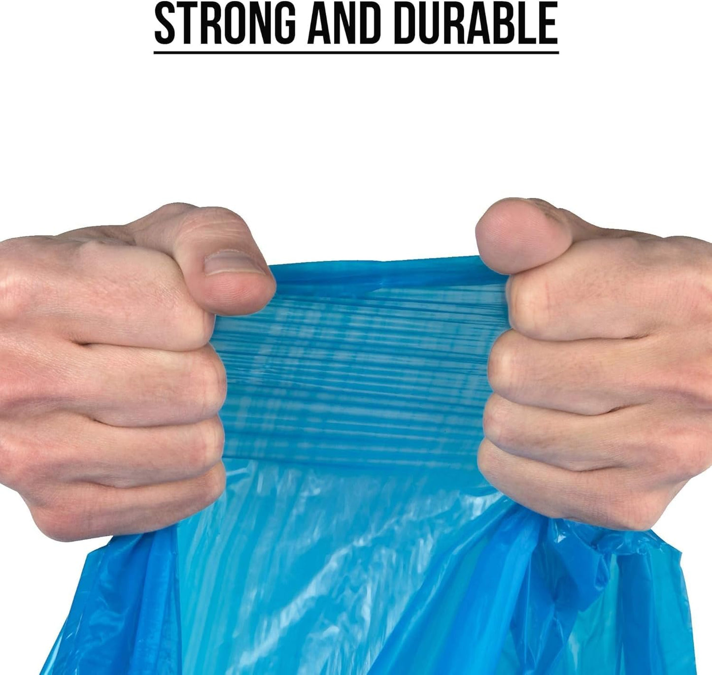 Ultrasac 10 Gallon 0.9 MIL Blue Drawstring Trash Bags - 16.5" x 28.5" - Pack of 108 - Fits simplehuman D