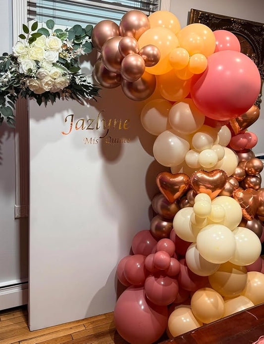 Retro Blush Pink Balloons,12 Inch 60pcs Rose Gold Balloons,Peach Dusty Pink Balloon for Birthday Baby Shower Graduation Wedding Mother's Day Party Decorations