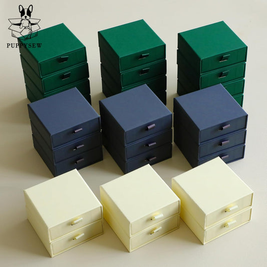 40Pcs Dark Green Small Jewelry Boxes 3.54×3.54×1.26in Cardboard Jewelry Gift Boxes Jewelry Packaging for Small Business for Necklace Ring Bracelet Earring Display Box