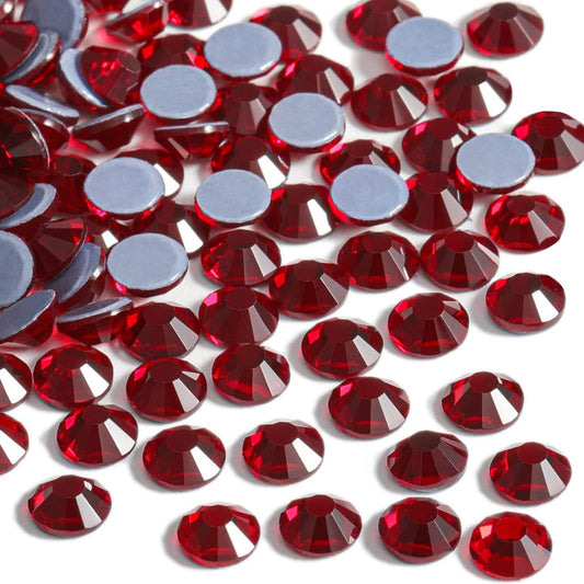 Beadsland Hotfix Rhinestones, 144pcs Crystal Rhinestones for Crafts Clothes DIY Decoration, Dark Siam, SS40, 8.3-8.6mm