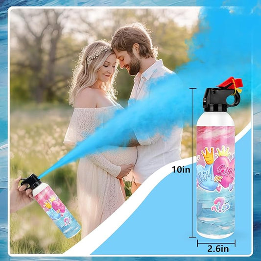 Gender Reveal Fire Extinguisher, 2 Pack Gender Reveal Ideas Gender Reveal Party Decorations Baby Girl Boy Reveal Party Ideas Gender Reveal Decor (Blue, Large)
