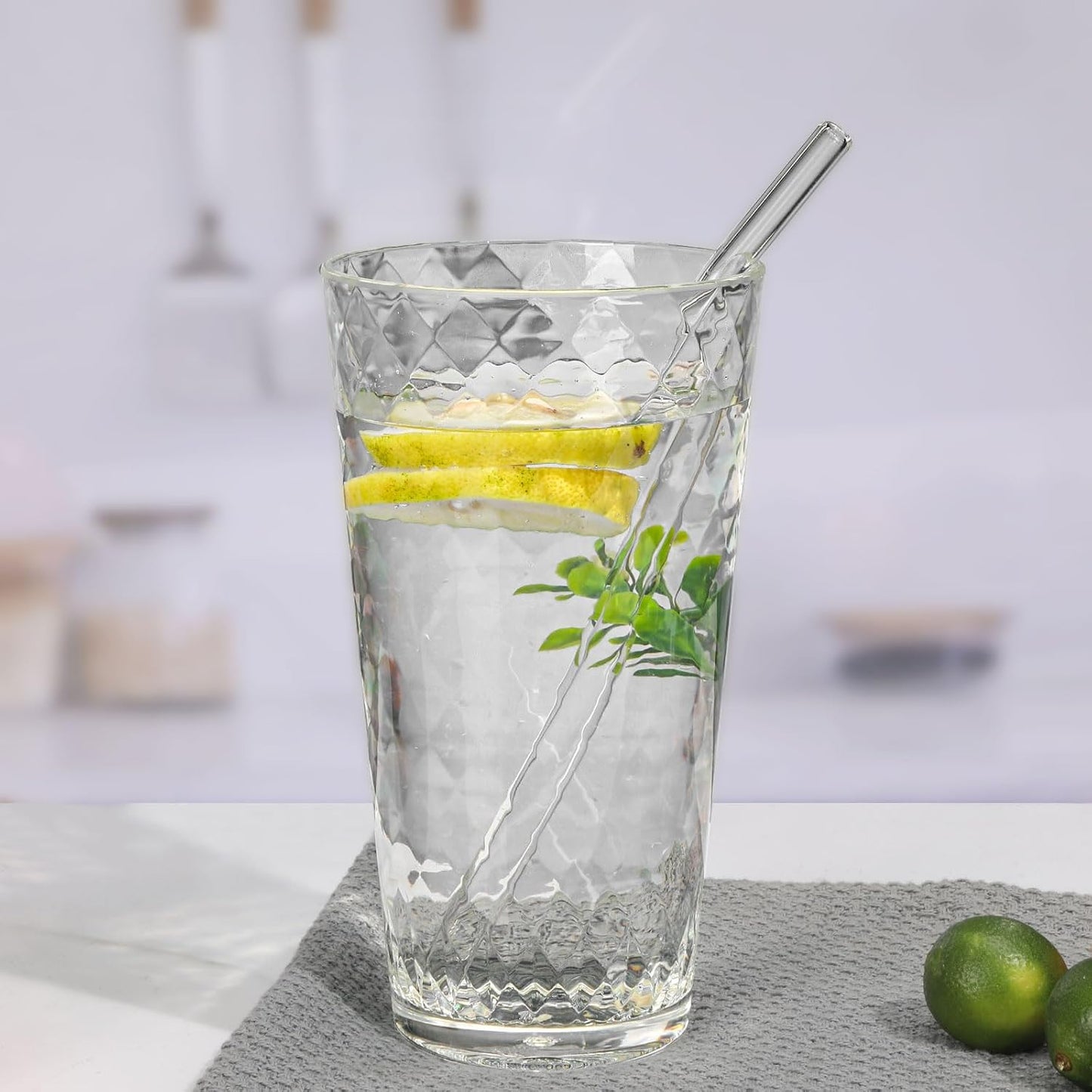 BPA-Free Plastic Tumblers 8 Pack (8x22oz) | Reusable Dishwasher Safe | Stackable Shatterproof Cups | Plastic Drinkware & Drinking Tumblers for Restaurant, Home, Party