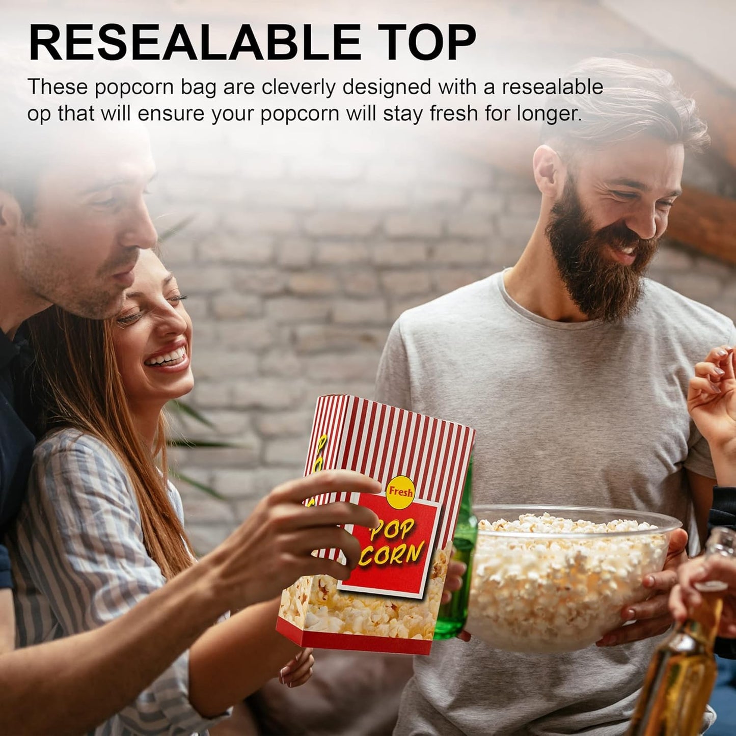 MT Products Stripe Popcorn Boxes 1 oz. - #2 Popcorn Buckets With Close Top - Pack of 800