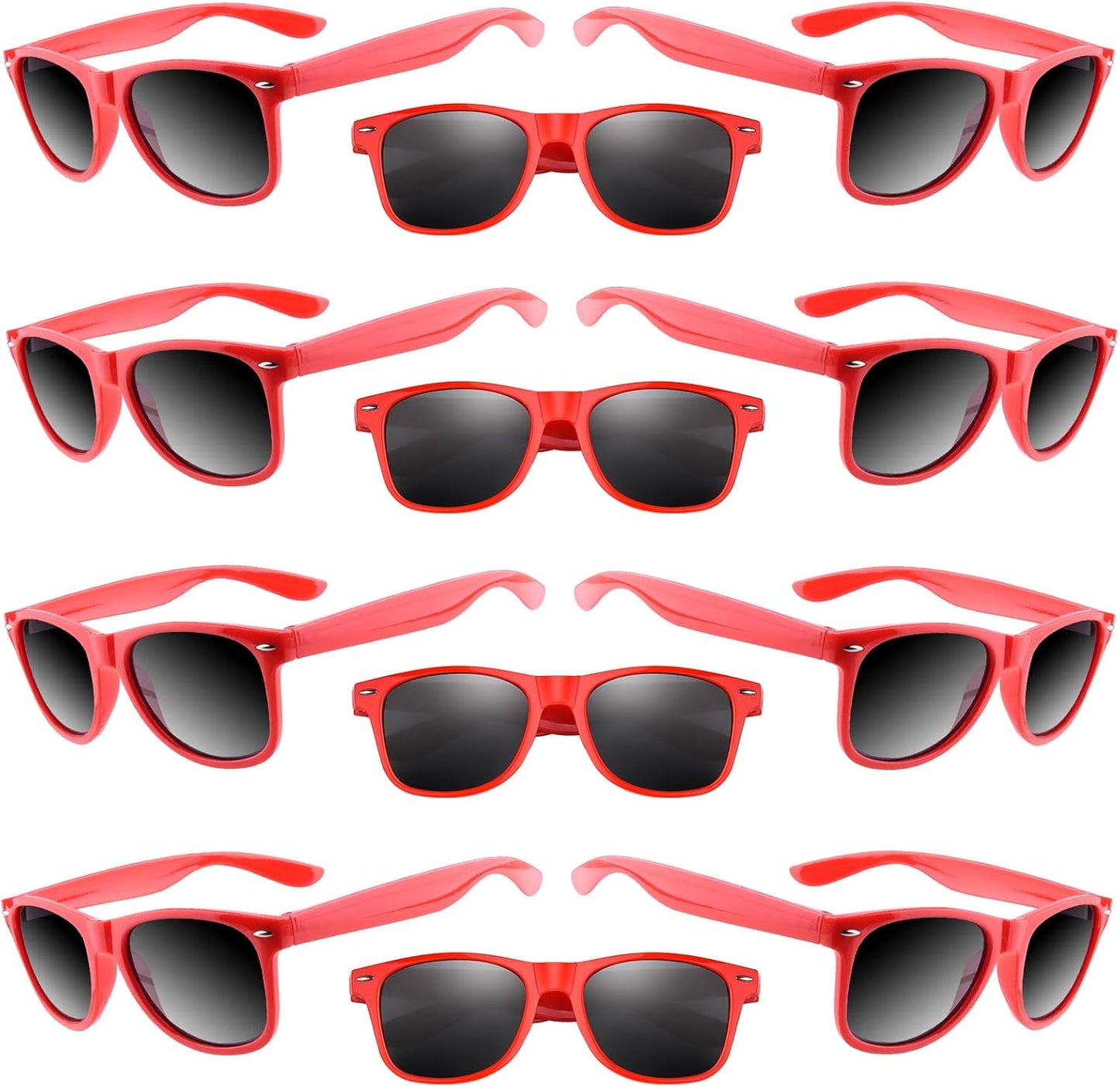 ASTARON 12 Pack Party Sunglasses Bulk Neon Party Favors for Beach Wedding Party Pool Party Supplies