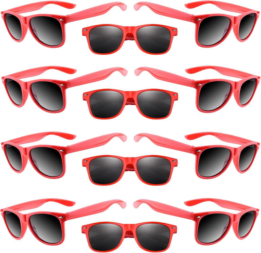 ASTARON 12 Pack Party Sunglasses Bulk Neon Party Favors for Beach Wedding Party Pool Party Supplies