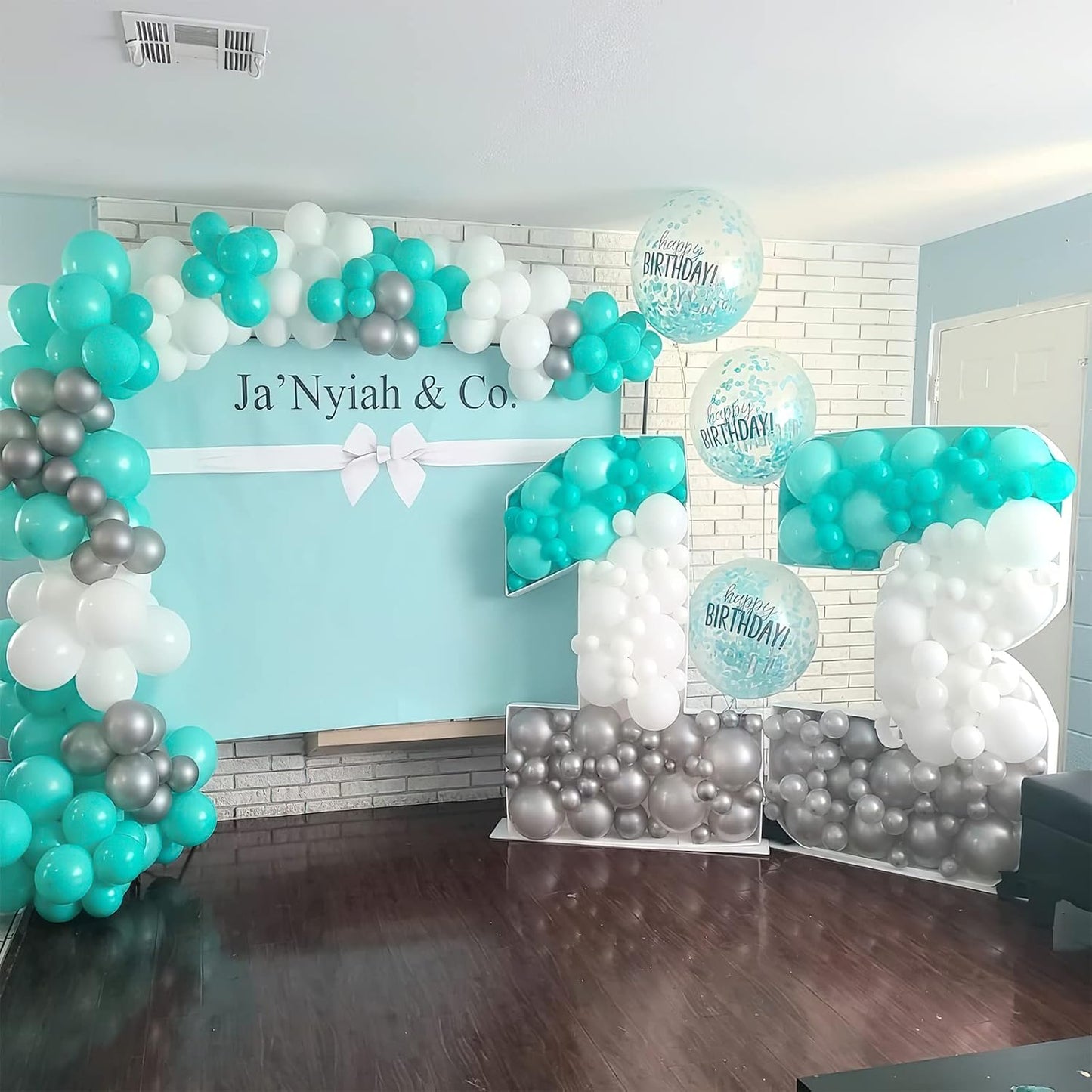 PartyWoo Teal Balloons 100pcs 5 Inch Turquoise Dark Teal Latex Balloons for Baby Shower Wedding Anniversary Gender Reveal Graduation Mermaid Birthday Pool Bachelorette Party Decorations Blue-Y69