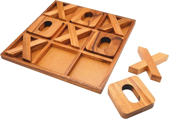 BSIRI Jumbo Tic Tac Toe Board Games Wall Tic Tac Toe for Rustic Home Decor Farmhouse Decor, Patio Decor, Coffee Table Decor, Ideal Outdoor Games, Game Night, Family Games, Unique Gifts for Couples