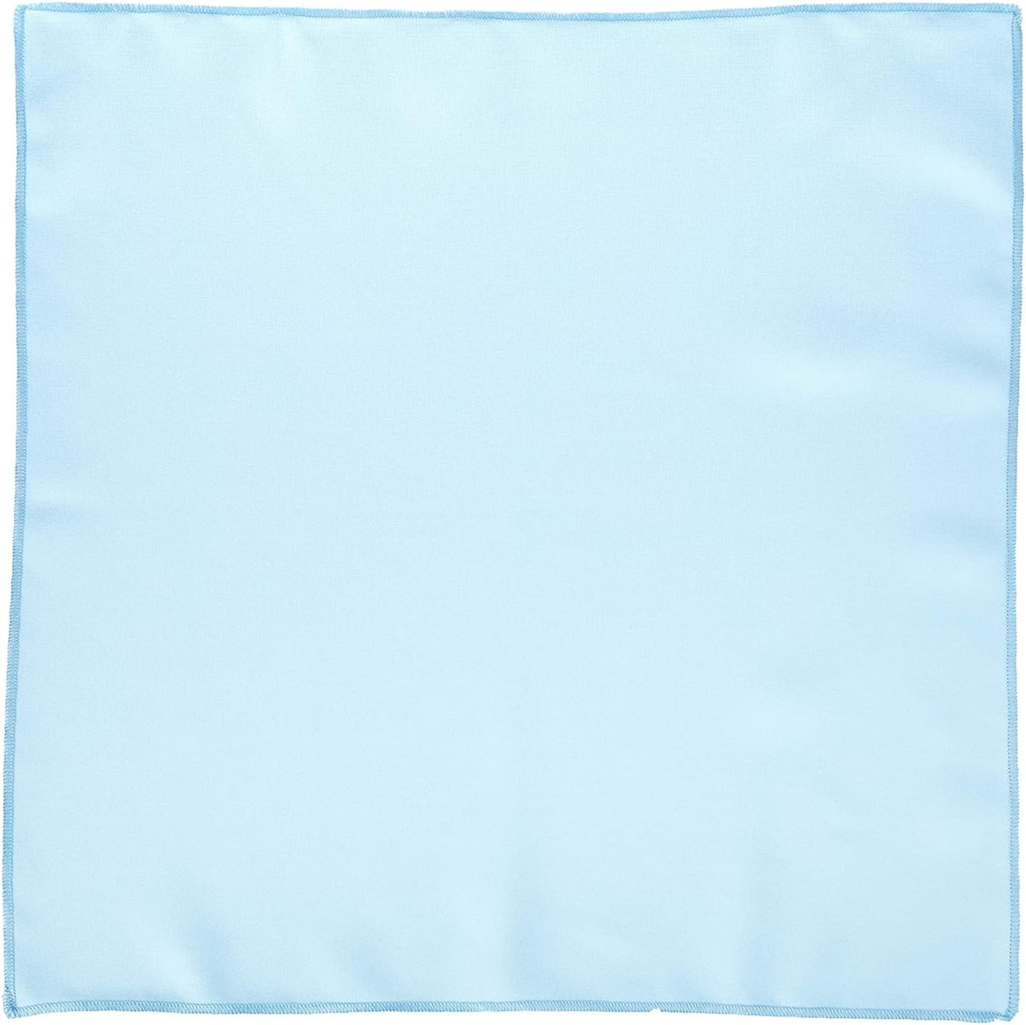LA Linen 10-Pack Poly Poplin Napkin, Soft Cloth Napkins, Washable Reusable Napkins, Stain and Wrinkle Resistance Table Napkins for Dinner, Wedding, Parties, 18 by 18-Inch, Blue Light