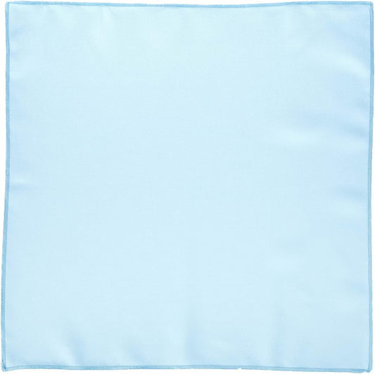 LA Linen 10-Pack Poly Poplin Napkin, Soft Cloth Napkins, Washable Reusable Napkins, Stain and Wrinkle Resistance Table Napkins for Dinner, Wedding, Parties, 18 by 18-Inch, Blue Light
