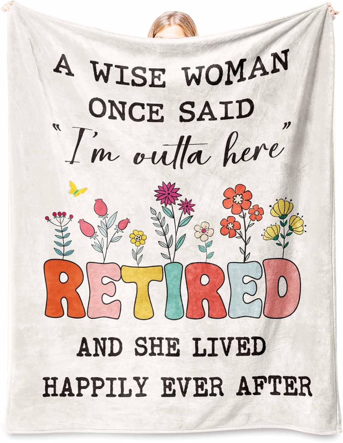 Retirement Gift for Woman 2025, Soft Flannel Retirement Blankets for Women, Best Retired Gifts for Women, Funny Retirement Gifts for Teacher Coworker Friend Nurse Boss Famale