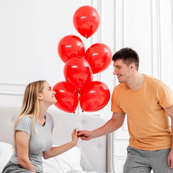 30 Pcs Red Balloons 18 Inch Large Latex Balloon Big Round Ballons globos rojos Red Party Decoration for Birthday Wedding Christmas Anniversary Valentine's Day 4th of July Halloween Bridal Shower