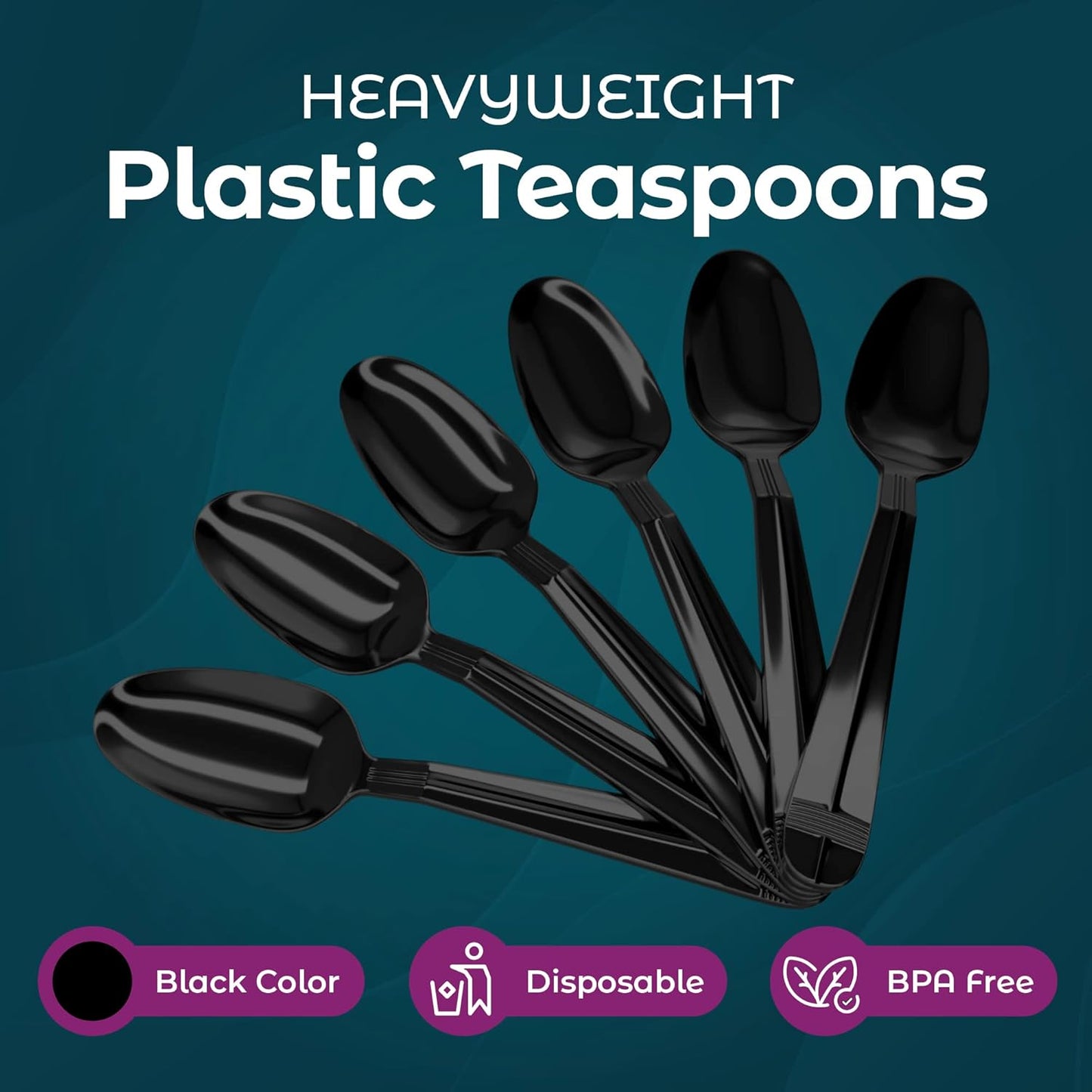Heavy Duty Disposable Spoons - Utensils for Parties & Events - Pack of 500 (Tea Spoons)