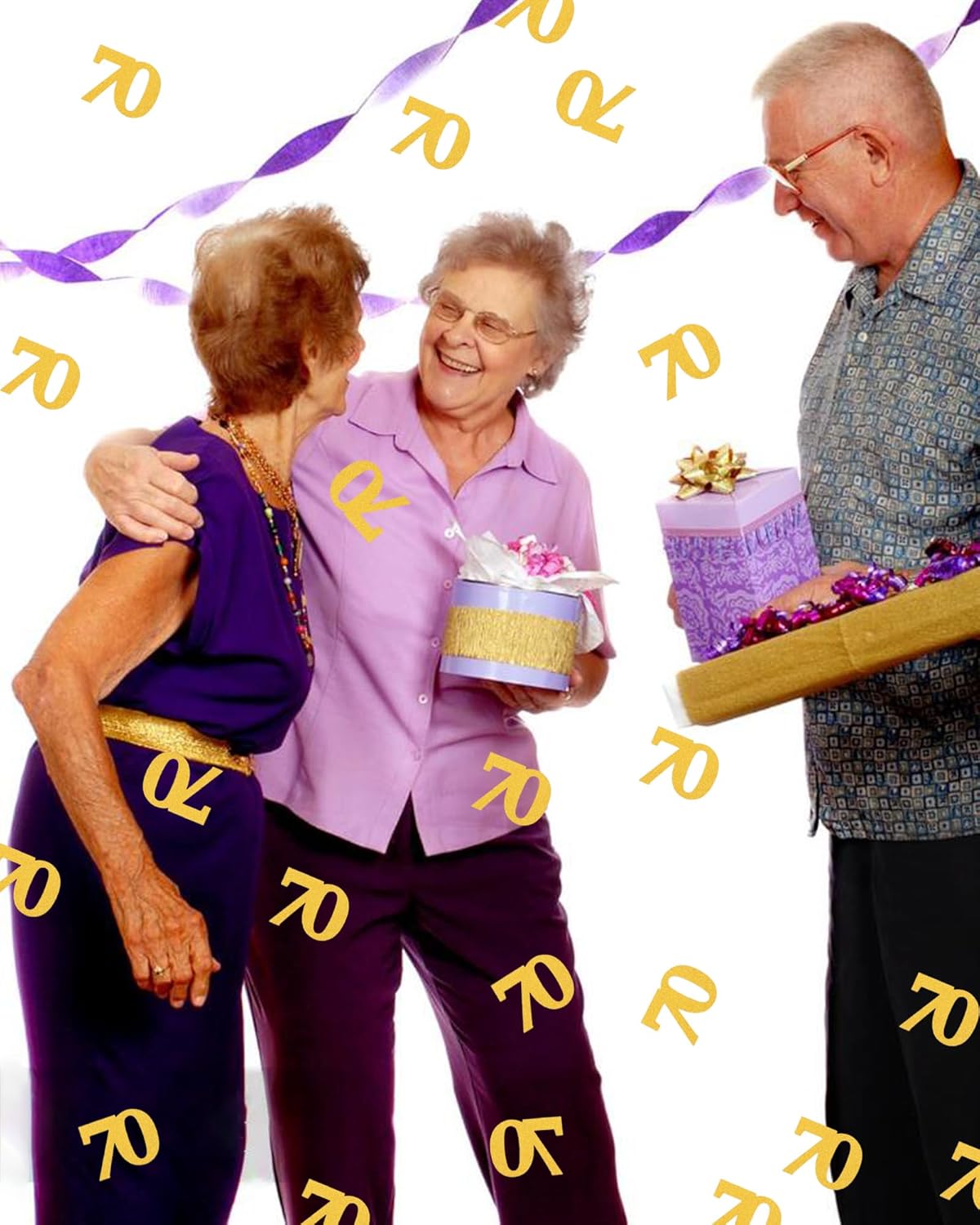 Number 70 Confetti Birthday Decorations - Gold Glitter 70th birthday Confetti Table Scatters Decorations Supplies for Birthday Anniversary Party