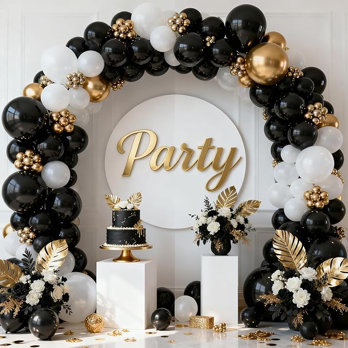 Patimate Black Balloons 150 Pack 5 Inch Matte Black Latex Balloons for Birthday Graduation Retirement Wedding Anniversary Baby Shower Bridal Shower Casino Gaming Party Decorations