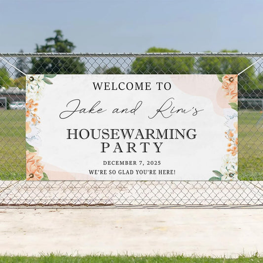 Personalized Housewarming Party Welcome Banner Decorations Double Sided Printing And Various Sizes #2