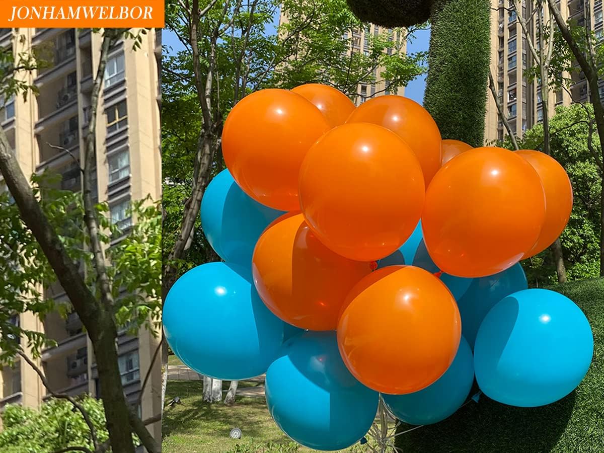Jonhamwelbor Orange Balloons 12 inch 100 Pack Orange Latex Balloons Helium for Halloween Autumn Party Decoration Balloon