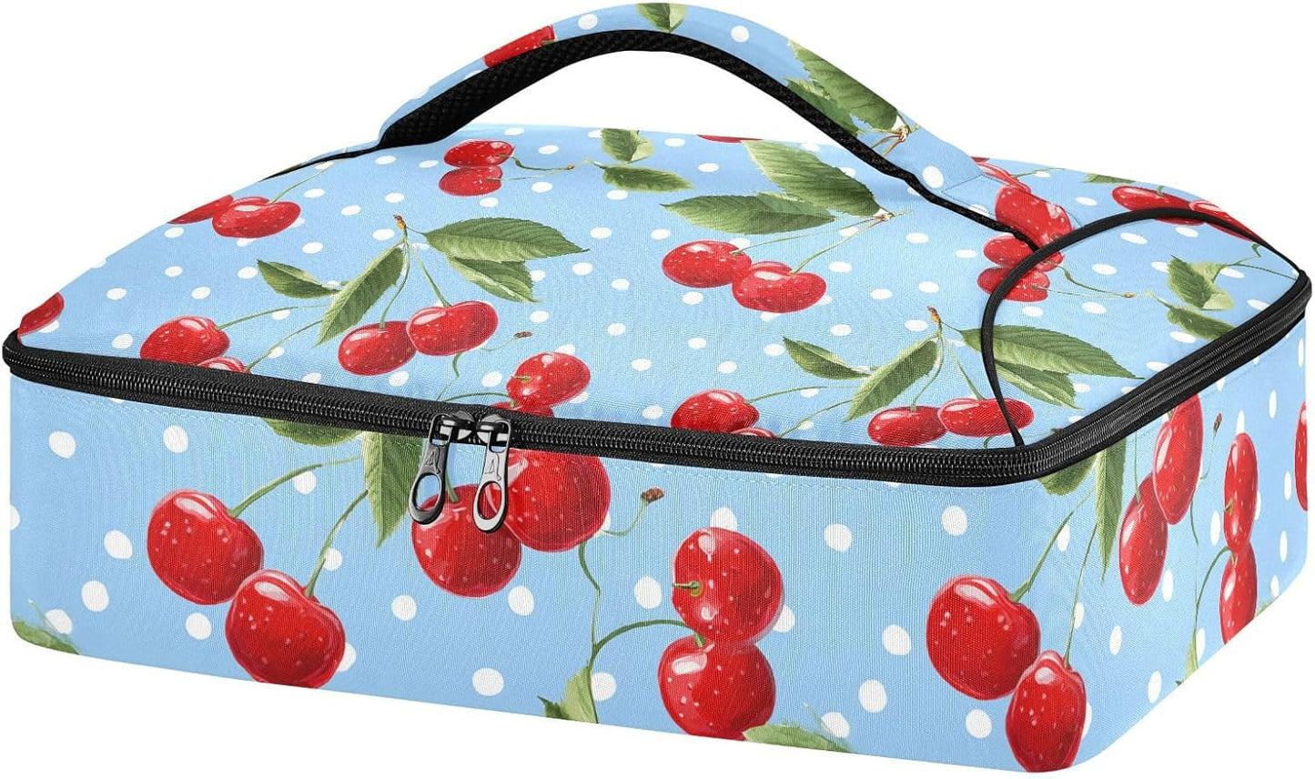 Casserole Carriers for Hot or Cold Food Reusable Casserole Dish Carrier Insulated Thermal Large Capacity Durable Perfect for Party Camping Family Gatherings Yellow Fish