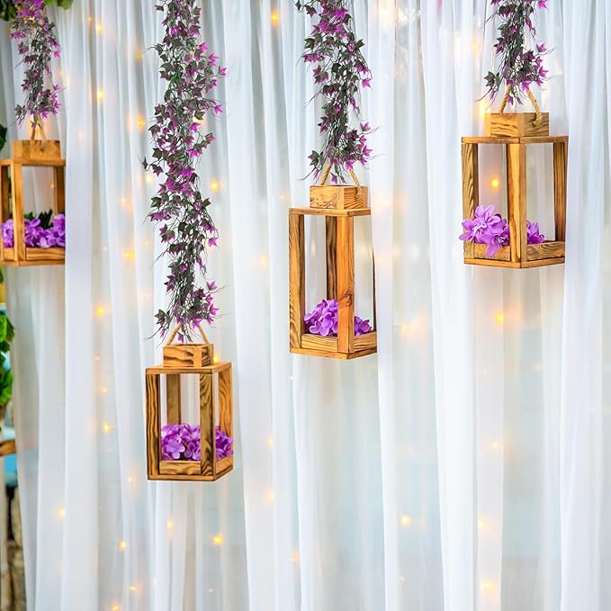 Fake Ivy Garlands for Decoration Christmas Wall Leaves Decor Vines for Bedroom Artificial Leaves for Home Room Wall Outdoor Garden Party Proch Wedding Backyard Arch Thanksgiving Decor(Fuchsia)