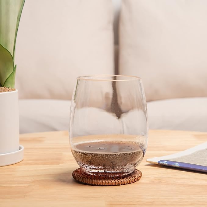 KX-WARE Unbreakable 18-ounce Acrylic Stemless Wine Glasses, set of 4 Clear