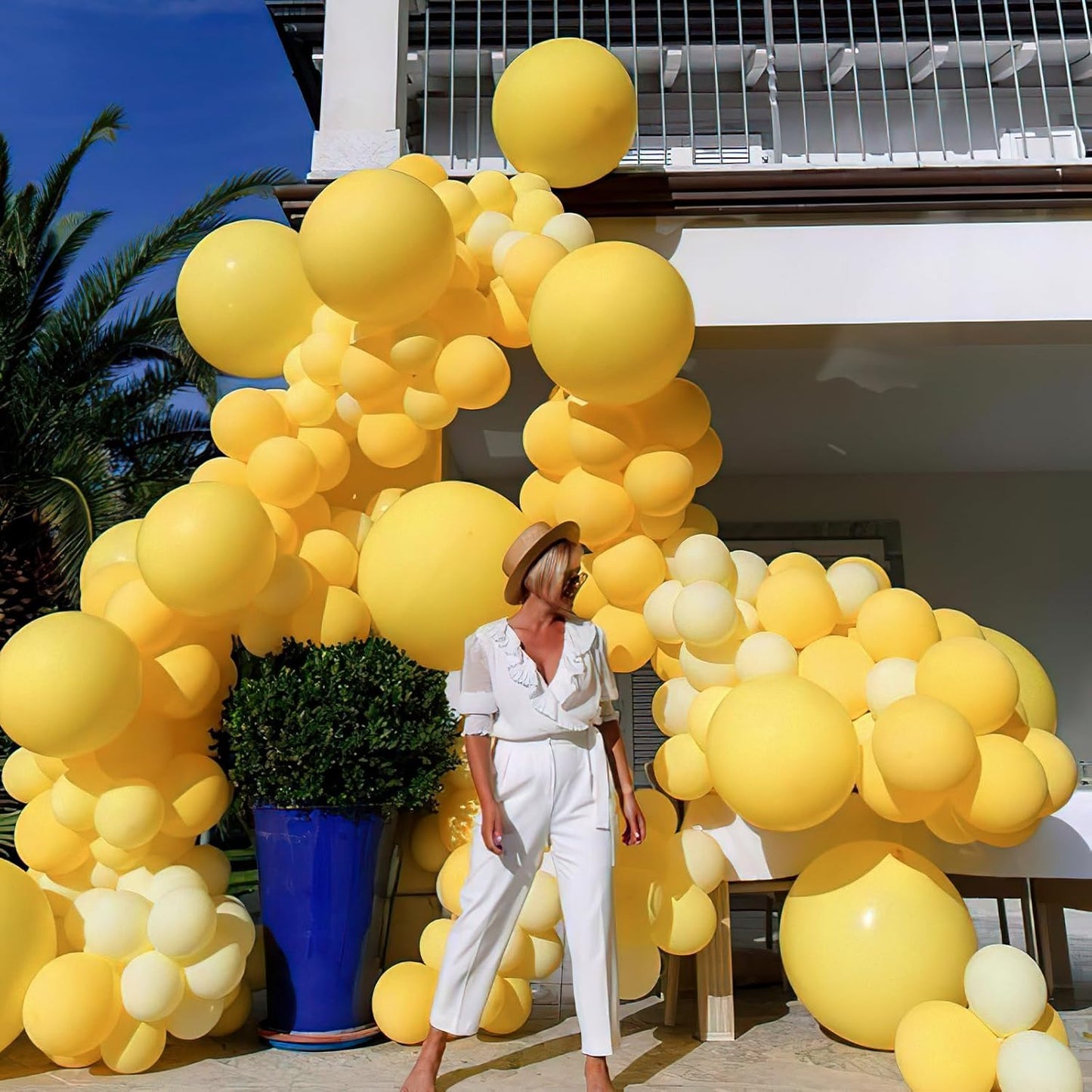 PartyWoo Mustard Yellow Balloons 101 pcs 12 Inch Fall Color Yellow Latex Helium Balloons for Graduation Thanksgiving Baby Shower Little Cutie Birthday Party Decorations Yellow-F57