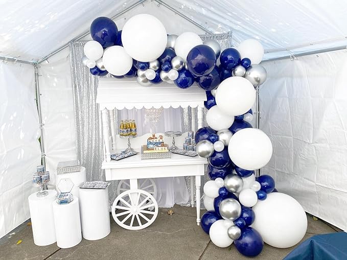 KBZVNAF Navy Blue Latex Party Balloons - 50 Pack 12 inch Round Helium Navy Balloons for Graduation Baby Shower Birthday Wedding Party Decorations