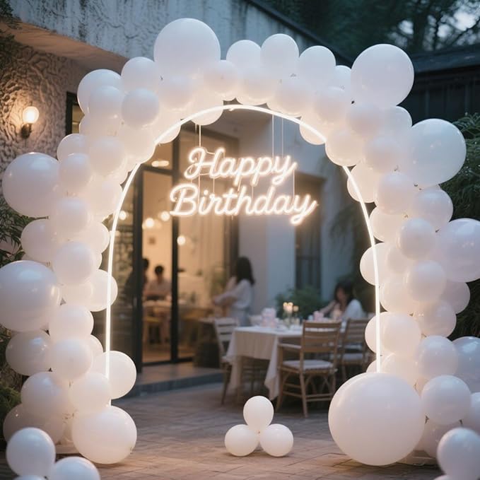 10Pcs Giant White Balloons, 36 Inch Big Wedding Ballons, globos blancos, Matte Latex Balloon as White Party Decorations for Birthday, Baby Shower, Engagement, 4th of July, Gender Reveal, Bachelorette