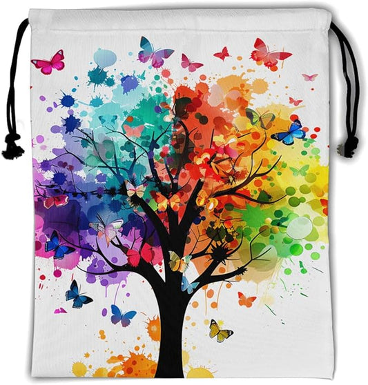 Nerxy Leaf Grip Bags for Gymnastics Tropical Leaves Grip Bag Botanical Drawstring Storage Bags