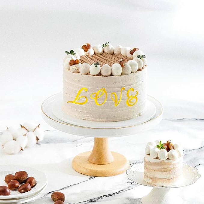 Acrylic Alphabet Cake Topper, DIY Personalized Name Cake Toppers with A-Z Letter Set Gold Cake Topper for Custom Wedding Cake Decorations, Baby Birthday Party Supplies (Style 2)
