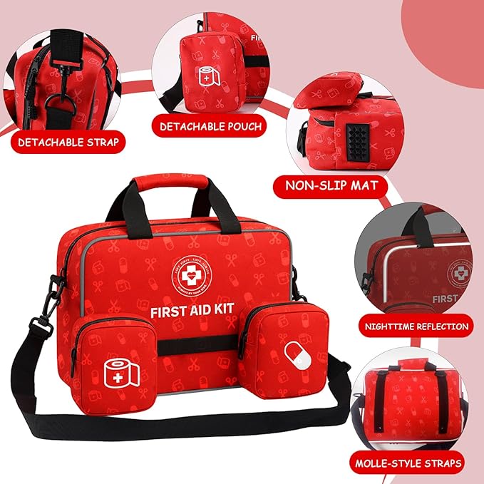 All-in-One Premium 530 Piece Emergency First Aid Kit, Large Medical Kit for Home, Car, Camping, Travel, Hiking, Sports & Outdoor