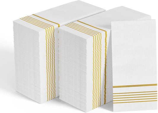 600 Pack Paper Napkins, 3-Ply Guest Towels Disposable Dinner Napkins, Soft and Absorbent Party Napkins for Bathroom,Wedding and Events