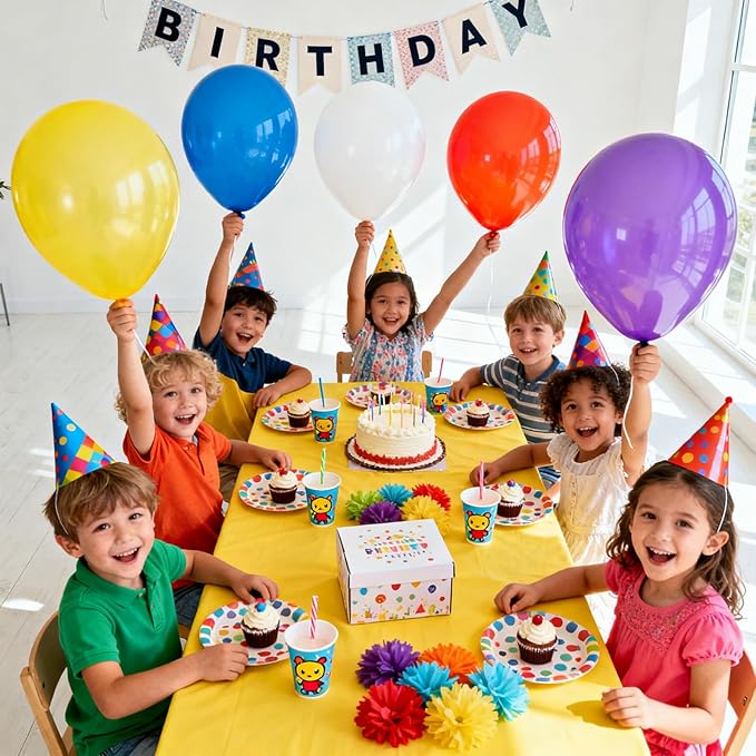 Patimate Balloons Assorted Colors 30 Pack 18 Inch Colorful Rainbow Round Bright Latex Balloons for Birthday Bridal Shower Baby Shower Anniversary Wedding Party Decorations Arch Garland