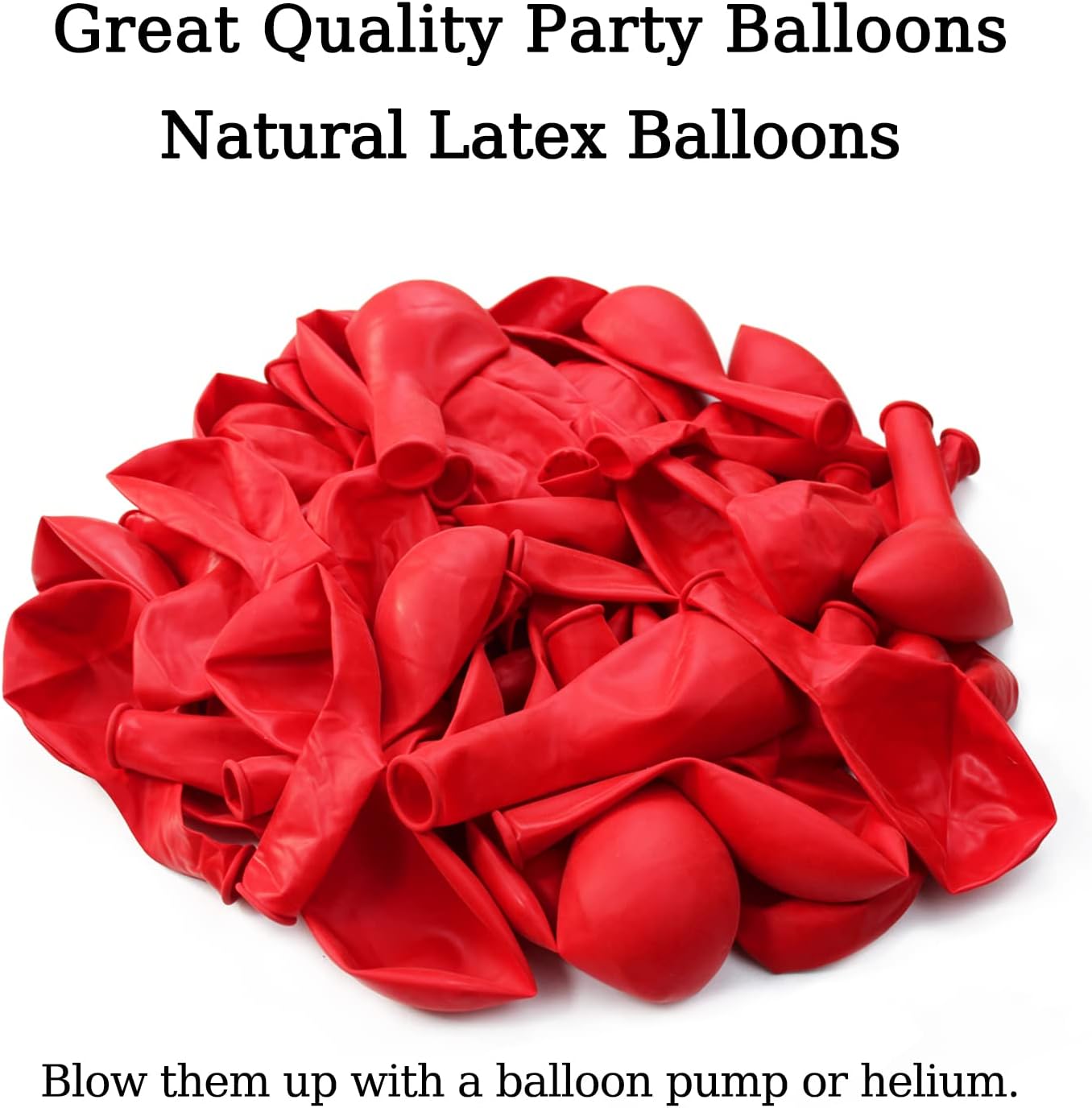 Red Latex Party Balloons, 110pcs Latex Party Balloons Helium Quality for Birthday Graduation Baby Shower Valentines Christmas Wedding Party Decorations (Red)