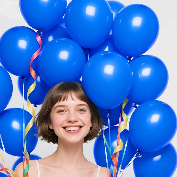 KAWKALSH 200pcs Dark Blue Balloons 5 Inch, Small Mini Latex Balloons for Party Birthday Baby Shower Anniversary Festival Arch Garland Decoration