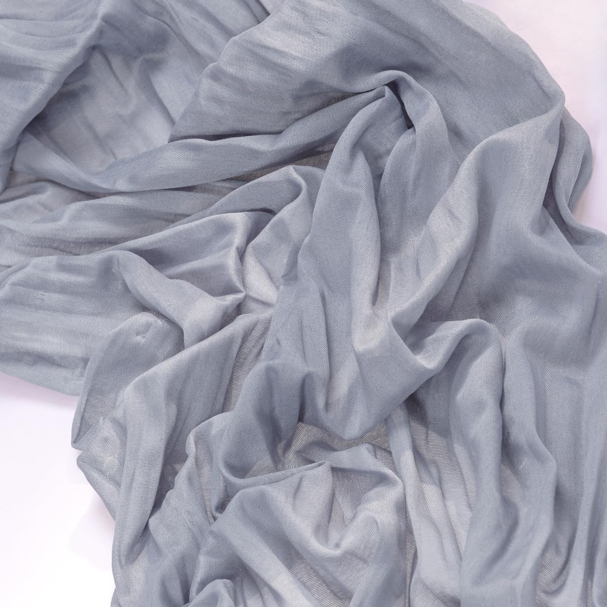 MLMC Grey Table Runner Cheesecloth Table Runner 10ft Sheer Rustic Gauze Cheese Cloth Centerpiece Decor 35x120 Inches for Wedding Party Bridal Shower Birthday Fall Decor